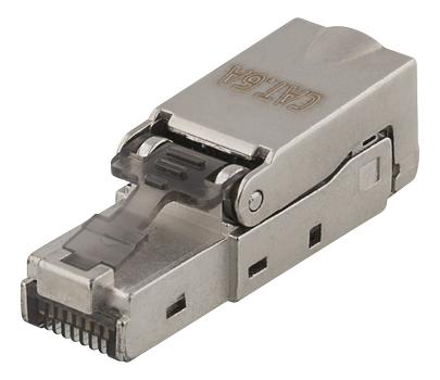 DELTACO RJ45 plug Cat6A, shielded, tool-less,  metal (MD-106)