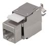 DELTACO Cat6 jack 180, shielded, krone/dual, max 18mm wide, metal