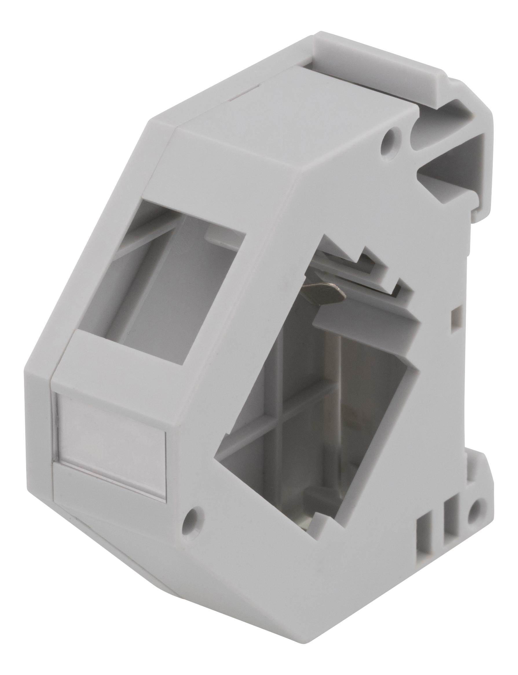 DELTACO Keystone holder for DIN rail, shielding, plastic, gray HardCoreIT
