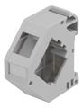 DELTACO Keystone holder for DIN rail, shielding, plastic, gray