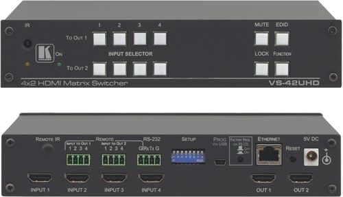 KRAMER VS-42UHD - 4x2 4K60 4:2:0 HDMI Automatic Matrix Switcher (20-801220190)