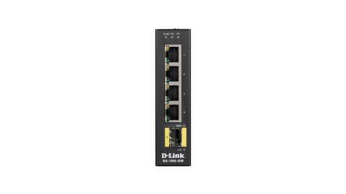 D-LINK k DIS 100G-5SW - Switch - unmanaged - 4 x 10/ 100/ 1000 + 1 x 100/1000 SFP - DIN rail mountable,  wall-mountable (DIS-100G-5SW)