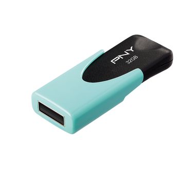 PNY ATTACHE 4 PASTEL 16GB USB2 AQUA READ 25MB/S WRITE 8MB/S MEM (FD16GATT4PAS1KA-EF)