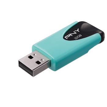 PNY ATTACHE 4 PASTEL 32GB USB2 AQUA READ 25MB/S WRITE 8MB/S MEM (FD32GATT4PAS1KA-EF)