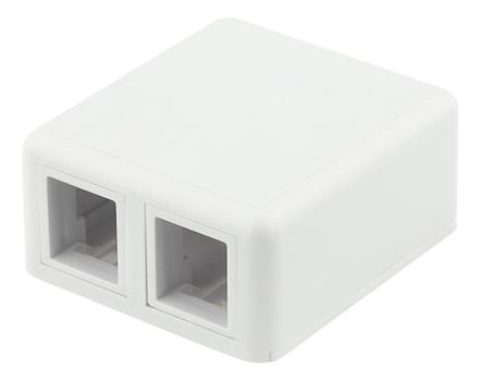 DELTACO Surface mount box for Keystone, 2 ports, white (VR-223)