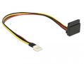 DELOCK Power Cable SATA 15 pin receptacle > 4 pin floppy male metal 30 cm