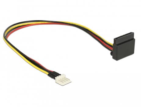 DELOCK Power Cable SATA 15 pin receptacle > 4 pin floppy male metal 30 cm (85511)