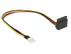 DELOCK Power Cable SATA 15 pin receptacle > 4 pin floppy male metal 30 cm