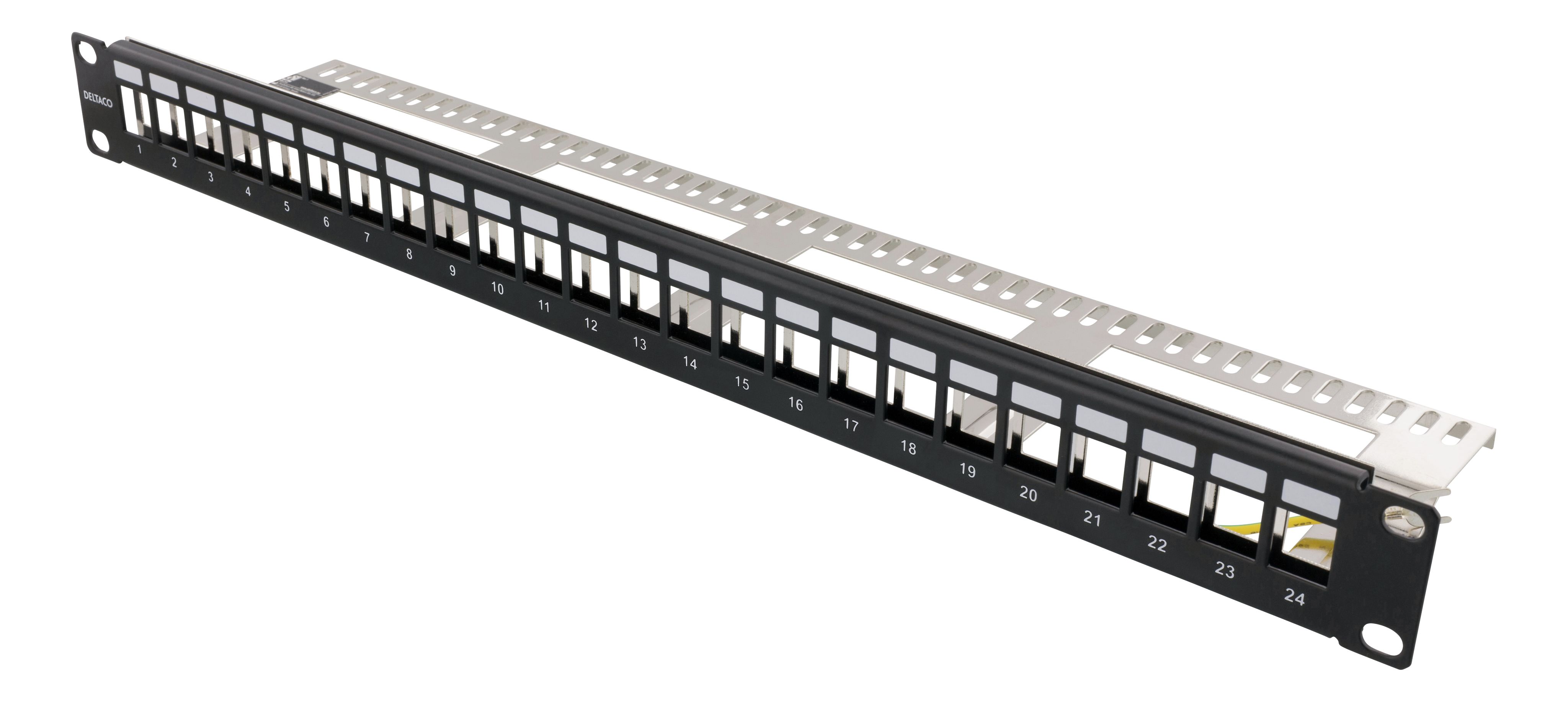 Cp24bly Patch Panel, 24 Port, all Metal, Black