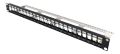 DELTACO 19" Keystone patch panel, 24 ports, 1U, ground cable, metal