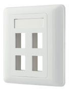 DELTACO blank cover for Keystone ports, 5-pack, white