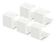 DELTACO blindplugg för Keystone, 5-pack, vit (VR-229)