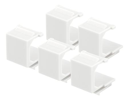 DELTACO blindplugg för Keystone, 5-pack, vit (VR-229)