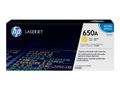 HP Original HP 650A LaserJet-tonerpatron, gul