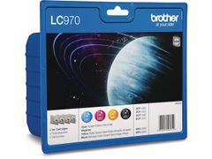 BROTHER LC970VALBP - 4-pack - black, yellow, cyan, magenta - original - blister - ink cartridge - for Brother DCP-135C, DCP-150C
