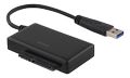 DELTACO Adapter USB-A 3.0 to SATA 6GB/s for 2.5" HDD - Black