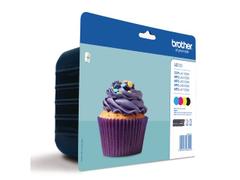 BROTHER LC-123VALBPDR value pack 4 ink cartriges - Black Cyan Magenta Yellow each 600 pages