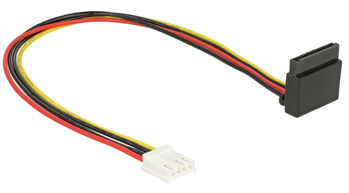 DELOCK Cable Power Floppy 4 pin female > SATA 15 pin female metal 30 cm (85510)