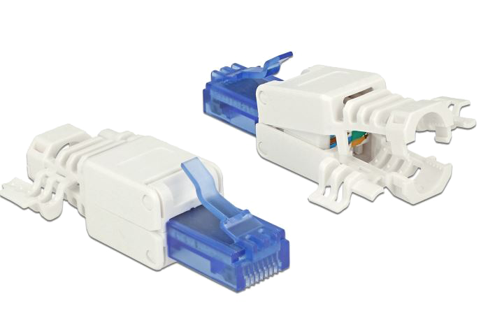 DELOCK RJ45 plug Cat.6A UTP toolfree 2 pieces | Cave IT