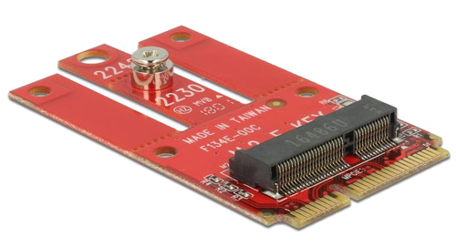 DELOCK Adapter Mini PCIe > M.2 Key E slot (63909)