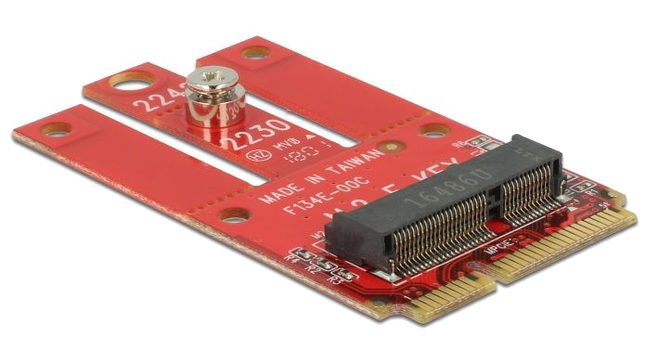 DELOCK Adapter Mini PCIe > M.2 Key E slot (63909)