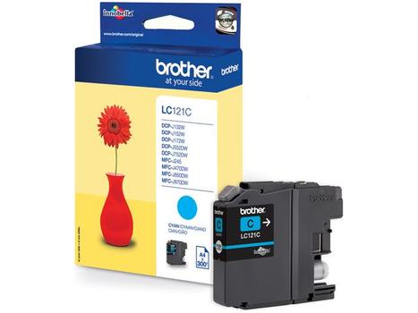 BROTHER Ink Cartridge Cyan 300 pages (LC121C)