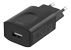 DELTACO wall charger, 100-240 V, 5 V 2,4 A, 1xUSB-A, retailpack,  black