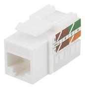 Deltaco Cat6A Keystone jack termination plastic white