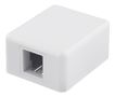 DELTACO Surface mount box for Keystone, 1 port, white