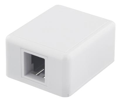 DELTACO Surface mount box for Keystone, 1 port, white (VR-222)