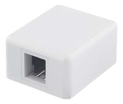 DELTACO Surface mount box for Keystone, 1 port, white (VR-222 $DEL)