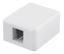 DELTACO Surface mount box for Keystone, 1 port, white