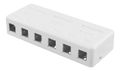 DELTACO Surface mount box for Keystone, 6 ports, white
