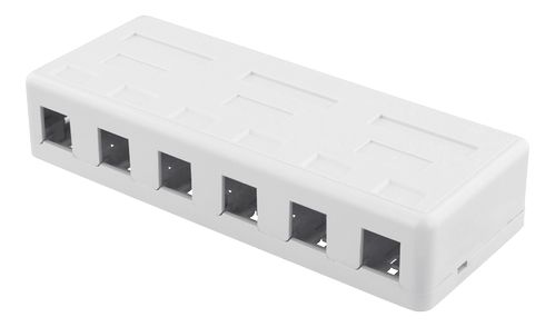 DELTACO Surface mount box for Keystone, 6 ports, white (VR-225)