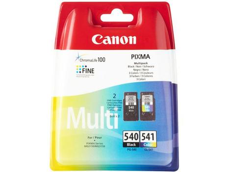 CANON PG540 CL541 Black Tri- Colour Standard Capacity Ink Cartridge Multipack 2 x 8ml (Pack 2) - 5225B006 (5225B006AA)