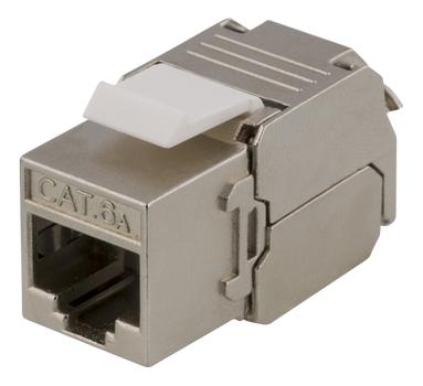 DELTACO Cat6A jack 180 mini, shielded, toolless, max 18mm wide, metal (MD-121)