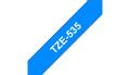 BROTHER 12MM White On Blue Tape (TZE535)