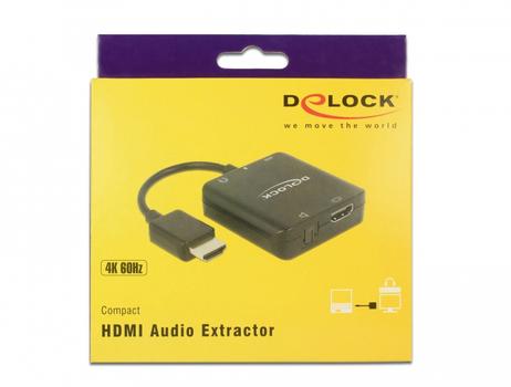 DELOCK HDMI Audio Extractor 4K 60 Hz compact (63276)