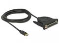 DELOCK Adapter USB Type-C™ 2.0 Stecker > 1 x Parallel DB25 Buchse