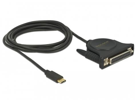 DELOCK Adapter USB Type-C™ 2.0 Stecker > 1 x Parallel DB25 Buchse (62980)