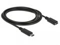 DELOCK Extension cable SuperSpeed USB (USB 3.1 Gen 1) USB Type-Câ?¢ male > female 3 A 1.5 m black