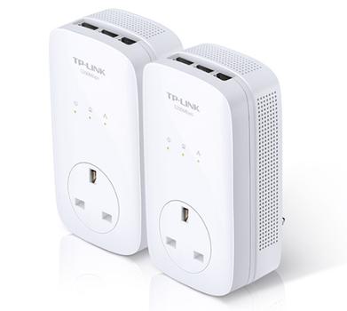 TP-LINK AV1200Â 3-PortÂ GigabitÂ Pass throughÂ PowerlineÂ Starter Kit (TL-PA8030P KIT)