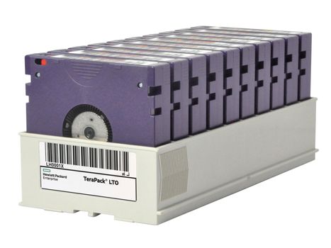 Hewlett Packard Enterprise HPE Custom Labeled TeraPack Certified CarbideClean - Storage library cartridge magazine - capacity: 10 LTO-7 tapes - for P/N: Q0H19A, Q0H20A (Q1H02A)