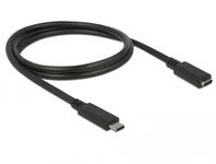 DELOCK Extension cable SuperSpeed USB (USB 3.1 Gen 1) USB Type-Câ?¢ male > female 3 A 1.0 m black