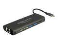 DELOCK USB Type-C™ 3.1 Docking Station HDMI 4K 30 Hz, Gigabit LAN and USB PD