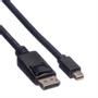 ROLINE DisplayPort kabel, mini DP han / DP han - 1,5 m. (11045638)