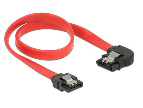 DELOCK Kabel SATA 6Gb St. gerade > St. li. Red (83963)