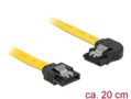 DELOCK SATA6 Gb/s kabel 20cm m. venstre vinkel gul