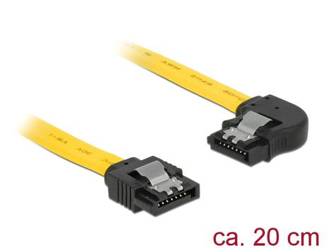 DELOCK Cable SATA 6 Gb/s male straight > SATA male left angled 20 cm y (83958)