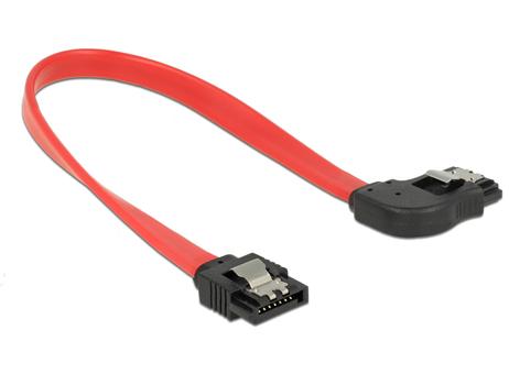 DELOCK SATA6 Gb/s kabel 20cm m. højre vinkel rød (83967)
